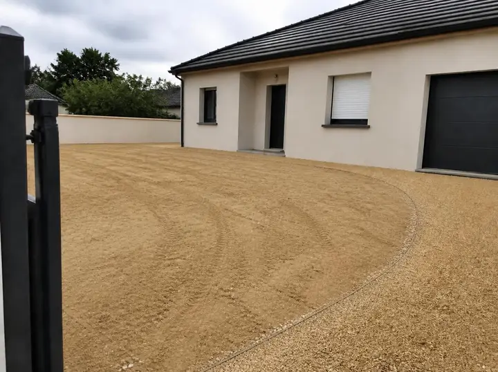 Terre nue nivelée, avant travaux